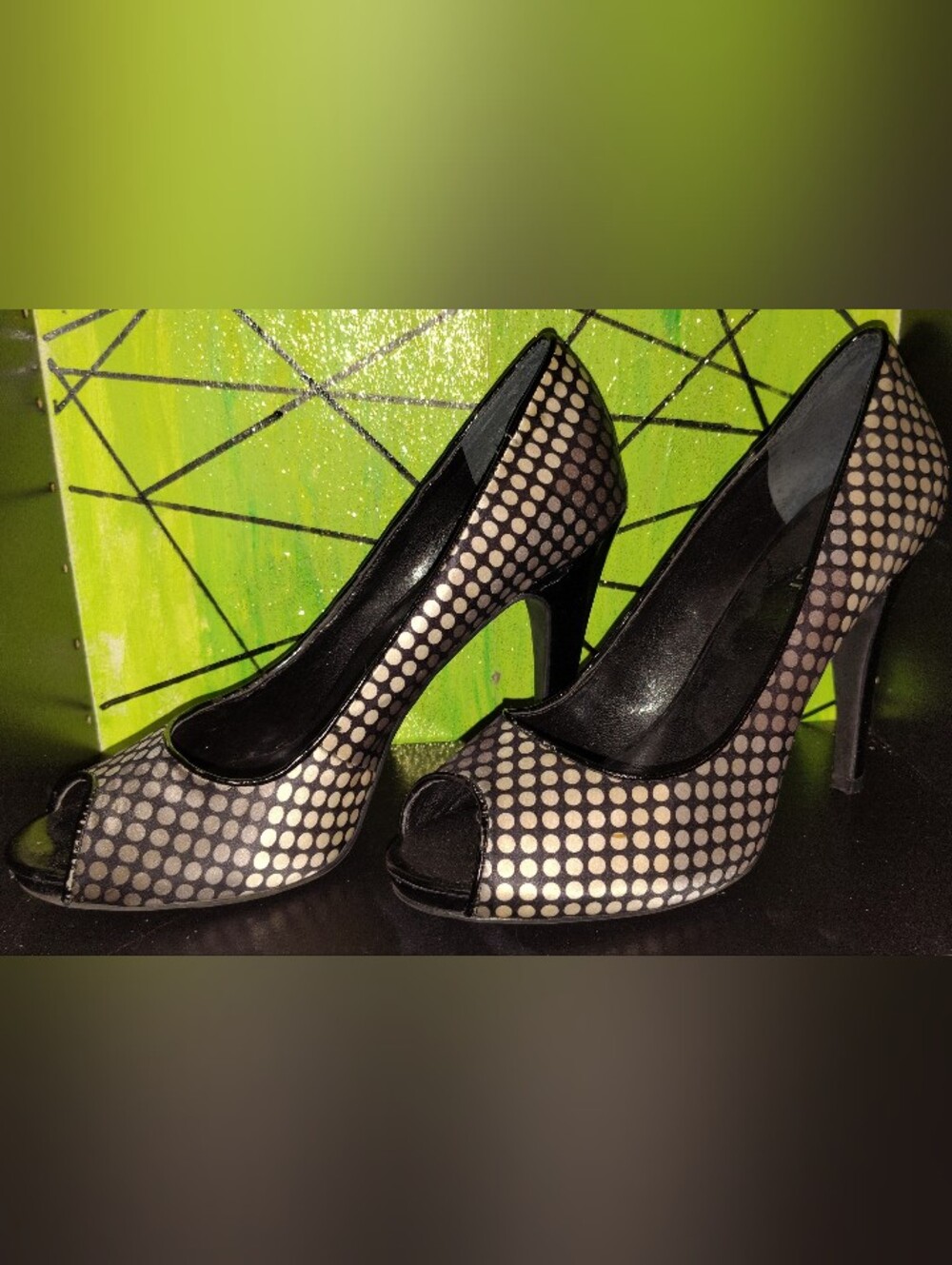Nine West Polka Dot Peep-toe Pumps